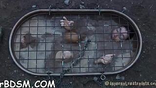 Brunette beauty gets holes fucked with toys