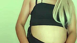 Transsexual Crossdressing Babe Gets Horny And Leaks Rich Milk