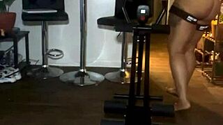 Naked Workout Session With Personal Trainer