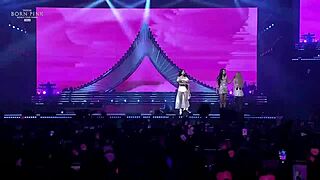 Intriguing concert by born pink blink with asian japanese vibes