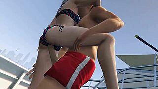 GTA 5 Cutie In Bikini Gets Fucked On Yacht During Game