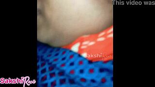 Desi stepson spies stepmom peeing, then fucks her big hairy pussy with creampie