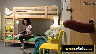 brazilian babe and french fox suck creepy landlord's big dick together