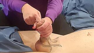 stepmom pushes her finger deeper into my urethra