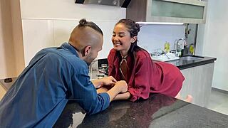 I came home horny from work and fucked my girlfriend in the kitchen