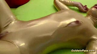 Skin Tight Spandex Girls Engage In Intense Gangbang