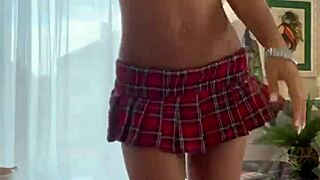 Innocent Monika Fox Dances And Strips Off Her Clothes