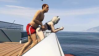 GTA 5 Cutie In Bikini Gets Fucked On Yacht During Game