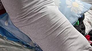 Petite Chocolate Lady Moans During Morning Fucking