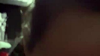 intense pov blowjob with monster cock sucking on knees.