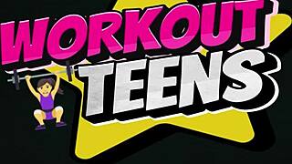 working out on teen curves at gym