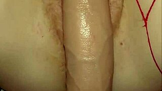 soft petite redhead gobbles monster dildo