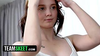 Slender Teen Chokes On Massive BBC In Interracial Deepthroat