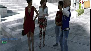 a wife and stepmother are playing a game together