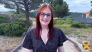 Sultry redhead Lavyana wants two cocks for afternoon threesome