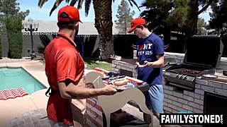 penelope kay in group scene with guys