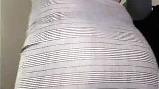 Sexy fat ass dancing in fishnets