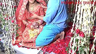 Indian stepmom enjoys desi suhagrat fucking with creampie and dirty talk