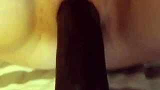 Milf Tries Fucking Machine First Time with BBC Dildo.