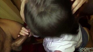 helena tried a blowbang at gangbangsecrets, and it was intense with cum everywhere