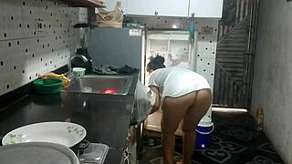 My Stepsister's Boyfriend Can't Resist My Big Ass, Fucks Me In The Kitchen, Cums Inside – So Delicious!