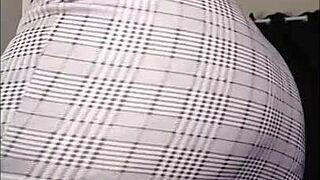 Sexy fat ass dancing in fishnets