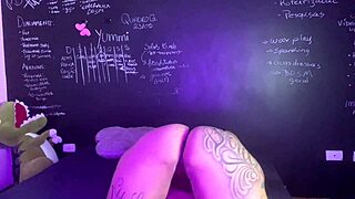 Lexi smokes and masturbates, using vibrator on her big pussy lips