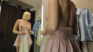 Changing In A Public Locker Room Transparent Clothes On Big Tits