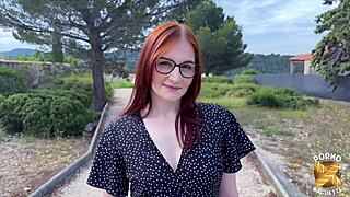 Sultry redhead Lavyana wants two cocks for afternoon threesome