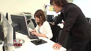 Naughty asian yumi maeda tempts boss with office sex fantasies