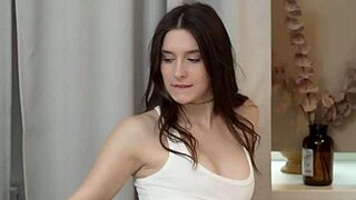 Stunning teen Jane White gets her tight pink pussy drilled