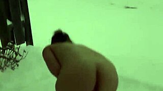 Intense Public Pussy Eating and Flashing in Snowy Outdoors