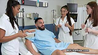 Sexy medics test hard cock in hospital