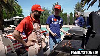 penelope kay in group scene with guys