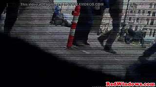 nikki once again fucked inseminated by three guys, creampie swallow