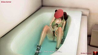 エロアニメ 軍人美女が風呂でオナニー中に捕まり、激しく貫かれる asmr サンプル