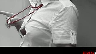 This bitch thinks she can boss a guy around, but he dominates her with blowjob and ass licking in full pov scene