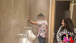 fucking in the club bathroom, the thrill of being caught speaks louder, hidden cuck filming