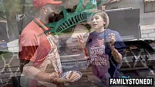 penelope kay in group scene with guys