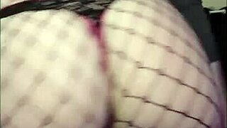 Sexy fat ass dancing in fishnets