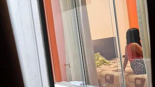 Vecina Mexicana Enfermera Miranda Follando Con Su Amante Sin Cerrar La Ventana