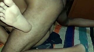 newly married girl enjoys intimate moments with her husband at home