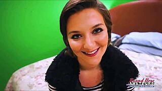 Horny cutie Kylie sucks cock, gets pussy fucked, and nipples rubbed