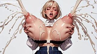 Horny Blonde Ai Student Roughly Milks Plump Massive Tits