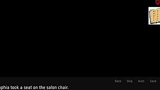 a wife and stepmother are playing a game together