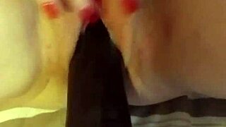 Milf Tries Fucking Machine First Time with BBC Dildo.