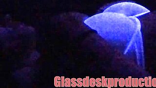 Wow, The Black Light Secret Model Is Dripping Wet Backstage!