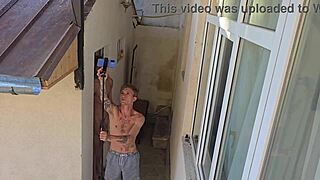 Caught jerking off backstage sparks deepthroat and anal