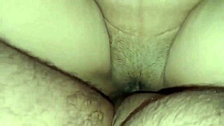 newly married girl enjoys intimate moments with her husband at home