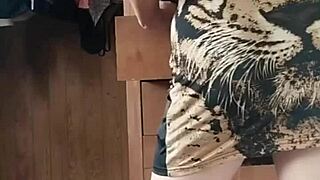 spying on the beautiful colombian neighbor in miniskirt